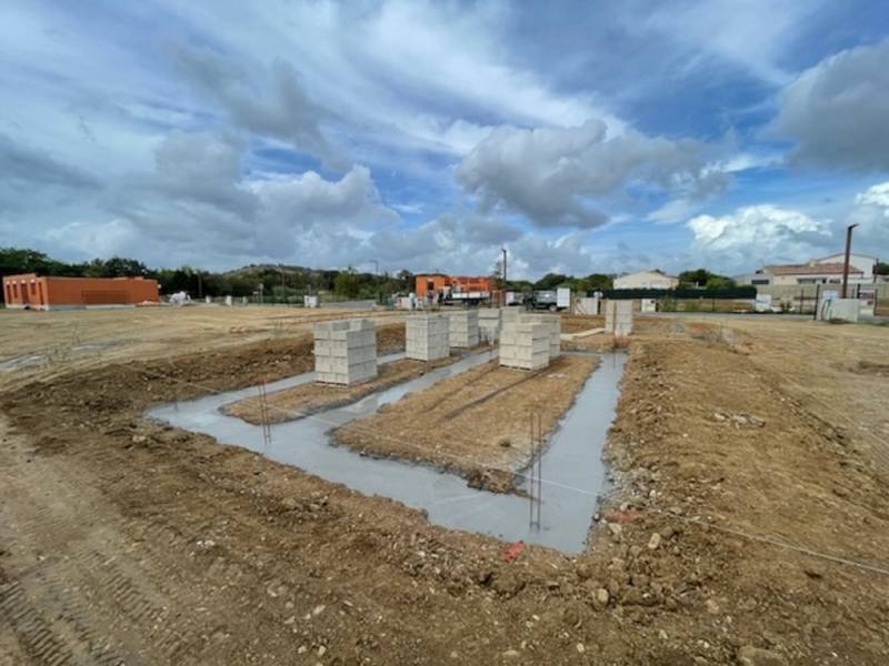 Construction d'une maison plain-pied 3 chambres avec double garage à Pouzolles proche Béziers et Pézenas