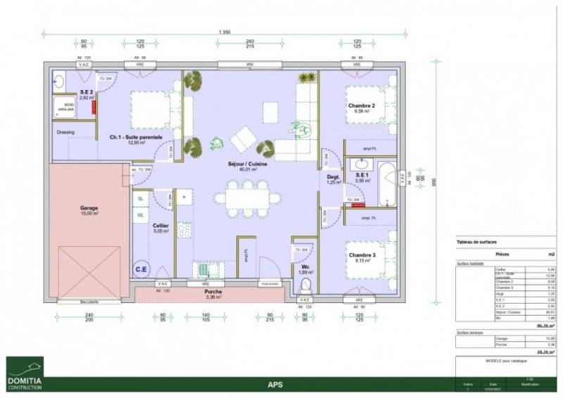 MONTADY : Maison contemporaine avec suite parentale clé en mains sur terrain de 393 m² aux portes de Béziers