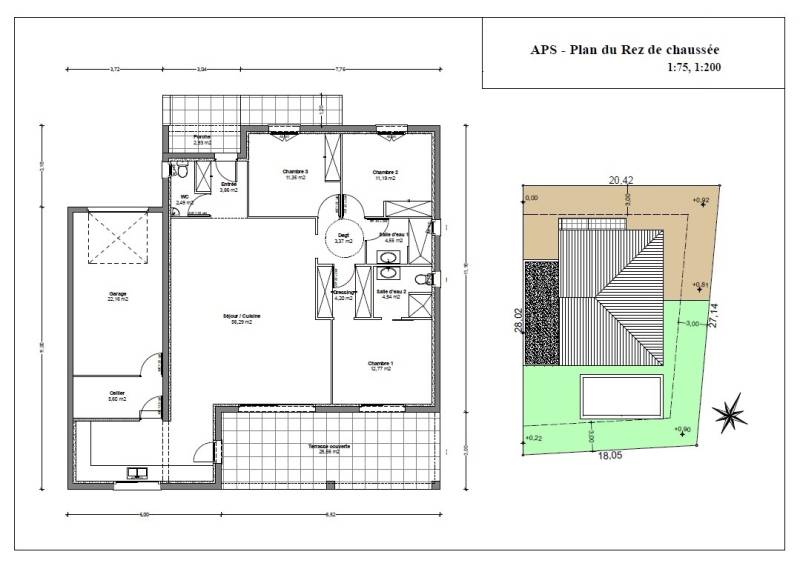 Grande maison plain-pied de 115 m² avec suite parentale, garage et terrasse couverte