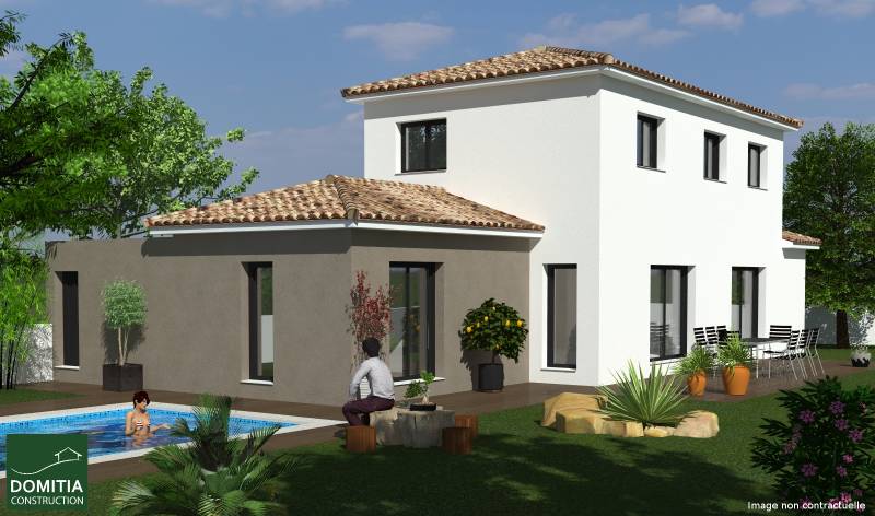 Villa contemporaine avec double garage, belle pièce à vivre avec cellier, 4 chambres dont une suite parentale au rez-de-chaussée à BALARUC LE VIEUX, au cœur de l'Etang de Thau, proche Sète et Montpellier