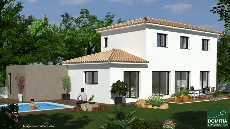 Maison contemporaine 4 chambres dont une suite parentale au rez-de-chaussée et grand garage dans l''Hérault