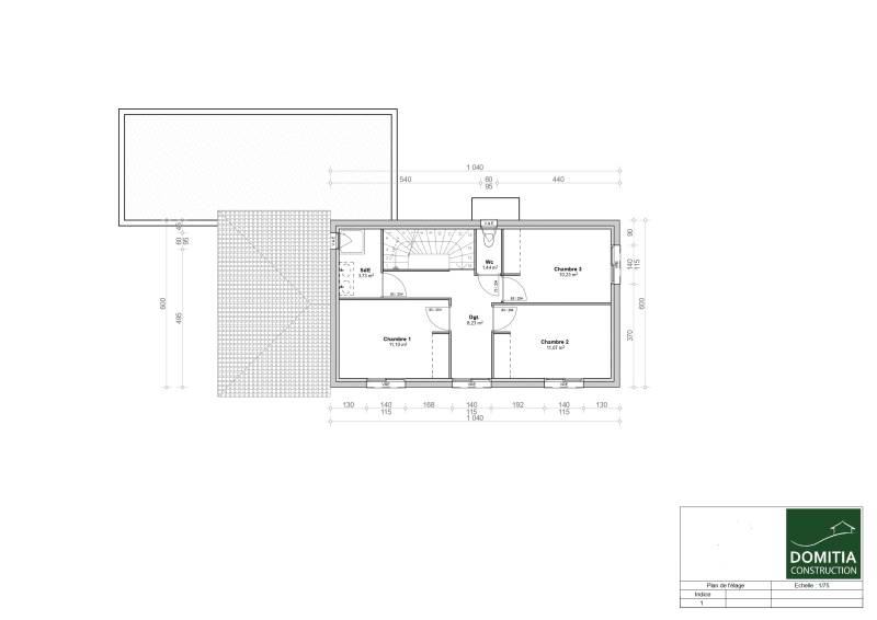 Maison contemporaine à étage 4 chambres dont une suite parentale au rez-de-chaussée avec grand garage