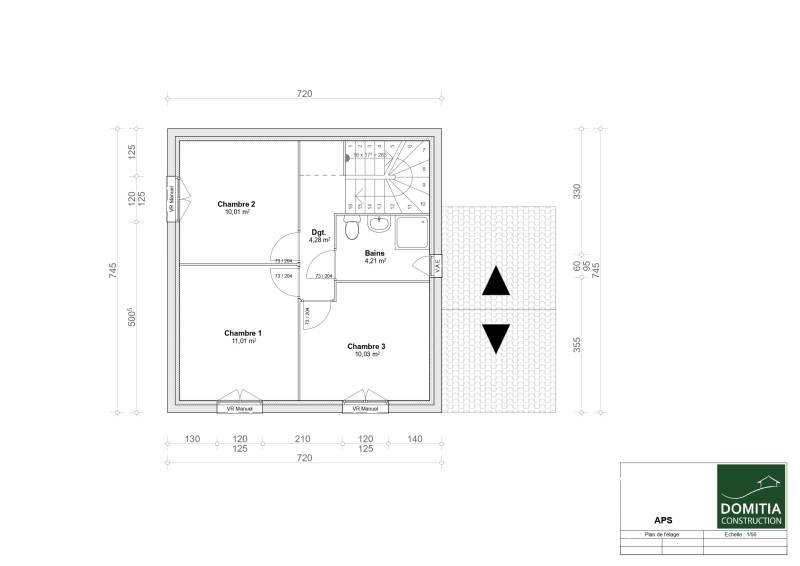 Maison à étage 3 chambres au style contemporain ou traditionnel avec ou sans garage