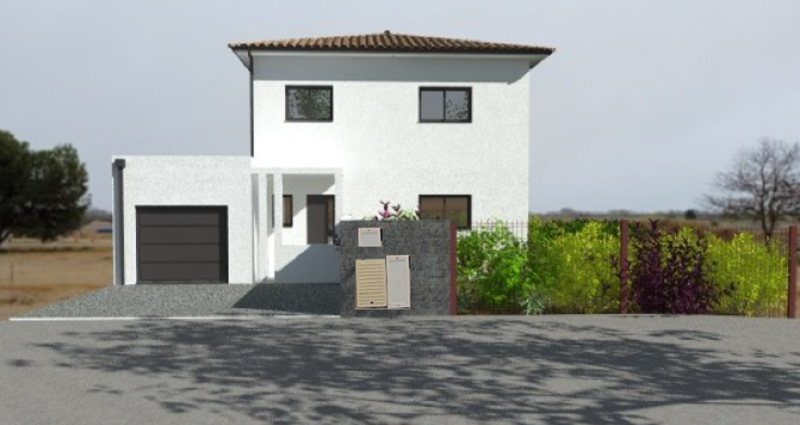 Maison contemporaine avec un bureau, 4 chambres, grand cellier et garage