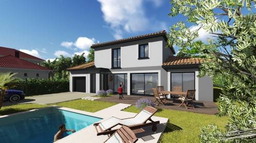 Maison contemporaine à étage avec 4 chambres dont une suite parentale au rez-de-chaussée dans l'Hérault