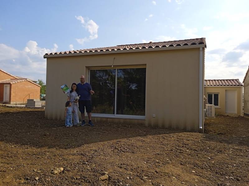 Construction d'une maison plain-pied 3 chambres avec double garage à Pouzolles proche Béziers et Pézenas