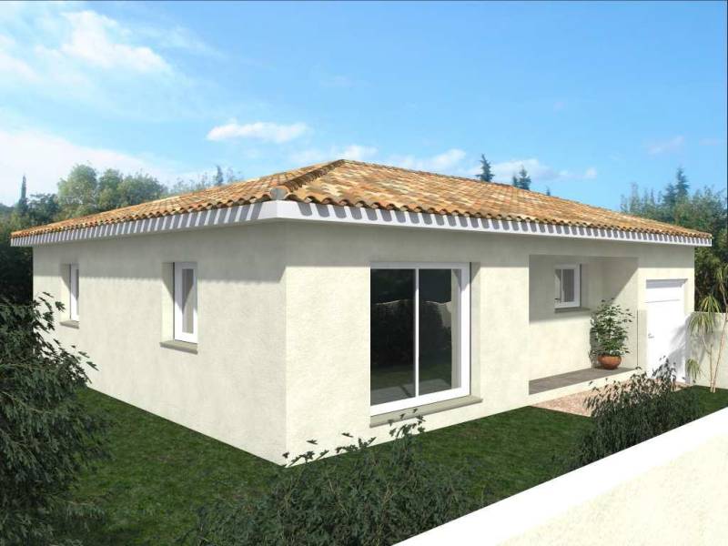 Maison plain-pied toiture 4 pans avec 3 chambres dont une suite parentale, cuisine indépendante dans l'Hérault