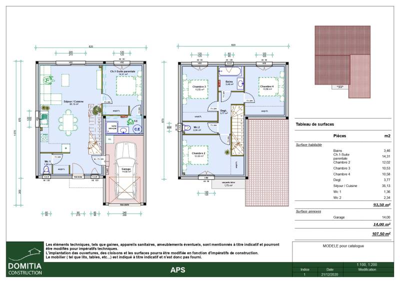 Bédarieux : Villa contemporaine à étage avec 4 chambres dont une suite parentale au rez-de-chaussée sur beau terrain de 284 m²