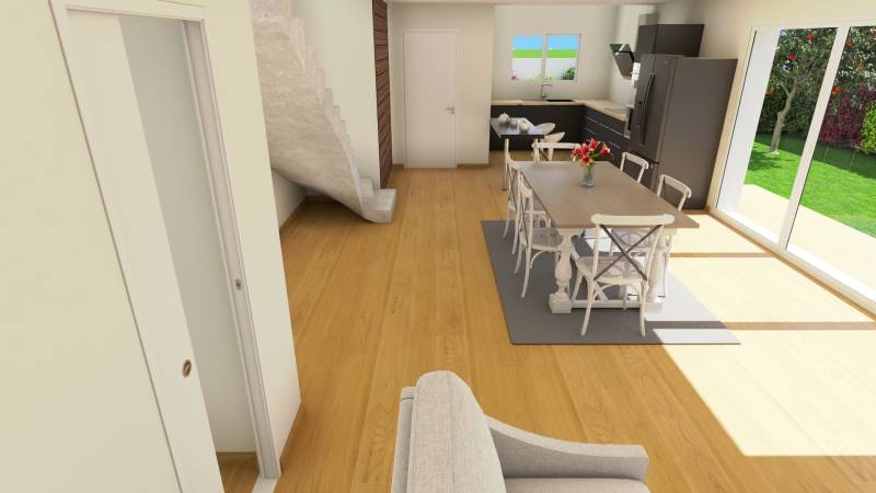 Maison contemporaine avec 4 chambres dont une suite parentale au rez-de-chaussée et grand garage