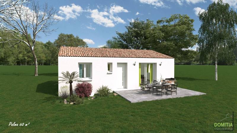 Maison plain-pied 2 chambres, séjour traversant et cellier