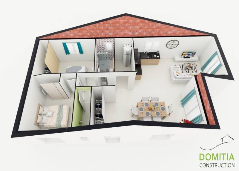 Exclusivité : Maison plain-pied 2 chambres sur terrain de 332 m² à SAINT-THIBERY proche Pézenas, Agde et Béziers