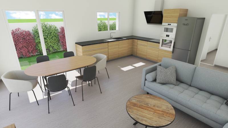 Maison contemporaine avec 4 chambres dont une suite parentale au rez-de-chaussée et grand garage